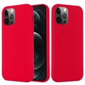 iPhone 12/12 Pro Liquid Silikone Cover - MagSafe Kompatibel - Rød