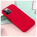 iPhone 12/12 Pro Liquid Silikone Cover - MagSafe Kompatibel - Rød