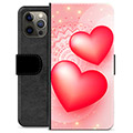 iPhone 12 Pro Max Premium Flip Cover med Pung - Kærlighed
