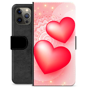 iPhone 12 Pro Max Premium Flip Cover med Pung - Kærlighed