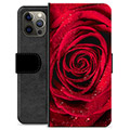 iPhone 12 Pro Max Premium Flip Cover med Pung - Rose