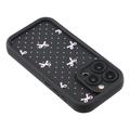 iPhone 12 Pro Max Stilfuldt stødsikkert TPU cover med forhøjede kanter - Sort / Prikket sløjfe