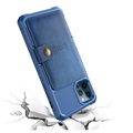 iPhone 12 Pro Max TPU Cover med Kortholder - Blå