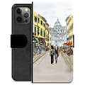 iPhone 12 Pro Max Premium Flip Cover med Pung - Italiensk Gade
