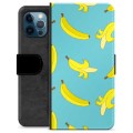 iPhone 12 Pro Premium Flip Cover med Pung - Bananer