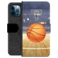 iPhone 12 Pro Premium Flip Cover med Pung - Basketball