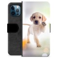 iPhone 12 Pro Premium Flip Cover med Pung - Hund