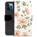 iPhone 12 Pro Premium Flip Cover med Pung - Floral