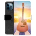 iPhone 12 Pro Premium Flip Cover med Pung - Guitar