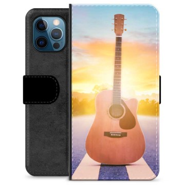 iPhone 12 Pro Premium Flip Cover med Pung - Guitar