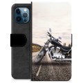 iPhone 12 Pro Premium Flip Cover med Pung - Motorcykel