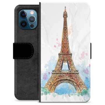 iPhone 12 Pro Premium Flip Cover med Pung - Paris