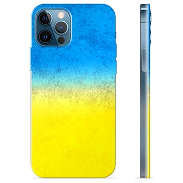 iPhone 12 Pro TPU Cover Ukrainsk Flag - Tofarvet