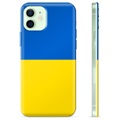 iPhone 12 TPU Cover Ukrainsk Flag - Gul og lyseblå