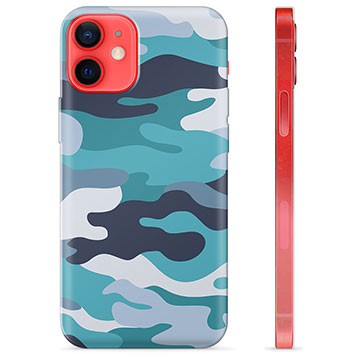 iPhone 12 mini TPU Cover - Blå Camouflage