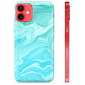 iPhone 12 mini TPU Cover - Blå Marmor