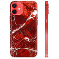 iPhone 12 mini TPU Cover - Rød Marmor