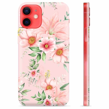 iPhone 12 mini TPU Cover - Vandfarveblomster