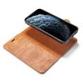 iPhone 13 DG.Ming Læderpung med Aftageligt Cover - Brun