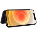 iPhone 13 Flip Cover - Karbonfiber - Sort
