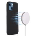 iPhone 13 Liquid Silikone Cover - MagSafe Kompatibel - Sort