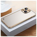 iPhone 13 Metal Bumper med Plast til Bagsiden - Guld
