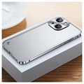 iPhone 13 Mini Metal Bumper med Hærdet Glas til Bagsiden - Sølv