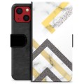 iPhone 13 Mini Premium Flip Cover med Pung - Abstrakt Marmor