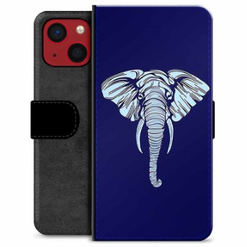 iPhone 13 Mini Premium Flip Cover med Pung - Elefant