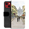 iPhone 13 Mini Premium Flip Cover med Pung - Italiensk Gade