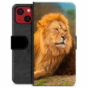 iPhone 13 Mini Premium Flip Cover med Pung - Løve