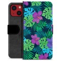 iPhone 13 Mini Premium Flip Cover med Pung - Tropiske Blomster