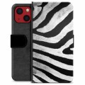 iPhone 13 Mini Premium Flip Cover med Pung - Zebra