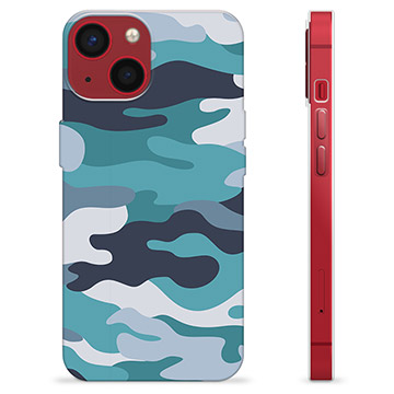iPhone 13 Mini TPU Cover - Blå Camouflage