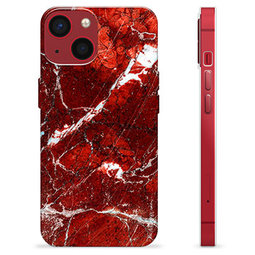 iPhone 13 Mini TPU Cover - Rød Marmor