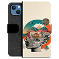 iPhone 13 Premium Flip Cover med Pung - Abstrakt Collage