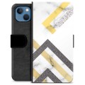 iPhone 13 Premium Flip Cover med Pung - Abstrakt Marmor