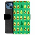 iPhone 13 Premium Flip Cover med Pung - Avocadomønster