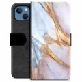 iPhone 13 Premium Flip Cover med Pung - Elegant Marmor