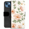 iPhone 13 Premium Flip Cover med Pung - Floral
