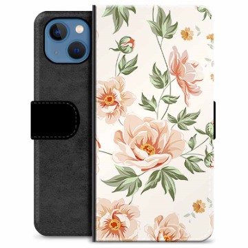 iPhone 13 Premium Flip Cover med Pung - Floral