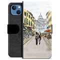 iPhone 13 Premium Flip Cover med Pung - Italiensk Gade