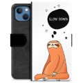 iPhone 13 Premium Flip Cover med Pung - Slow Down