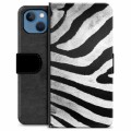 iPhone 13 Premium Flip Cover med Pung - Zebra