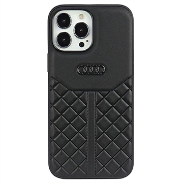 iPhone 13/13 Pro Audi Læder Dækket Cover - Sort