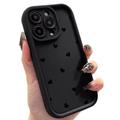iPhone 13 Pro stødsikkert TPU-cover med hjertemønster og forhøjede kanter