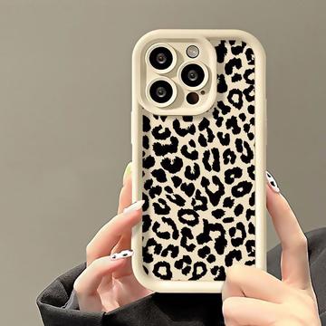 iPhone 13 Pro TPU-cover med leopardprint - hvid