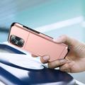 iPhone 13 Pro Max Hybrid Cover med Glidende Kortslot - Rødguld
