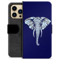 iPhone 13 Pro Max Premium Flip Cover med Pung - Elefant