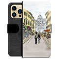 iPhone 13 Pro Max Premium Flip Cover med Pung - Italiensk Gade
